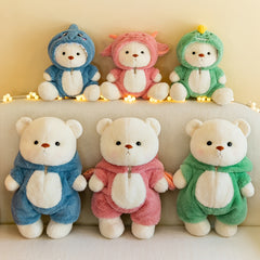 15in Transformation Bear Doll Plush Toy - Soft Stuffed Animal for Birthday & Hom