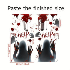 Halloween Props Wall Stickers PVC Horror Shadow Decorative Stickers