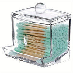 Clear Acrylic Cotton Swab Holder Bathroom Canister