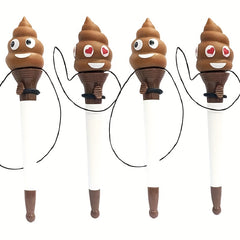 2pcs Funny Toilet Poop Ballpoint Pens for Kids