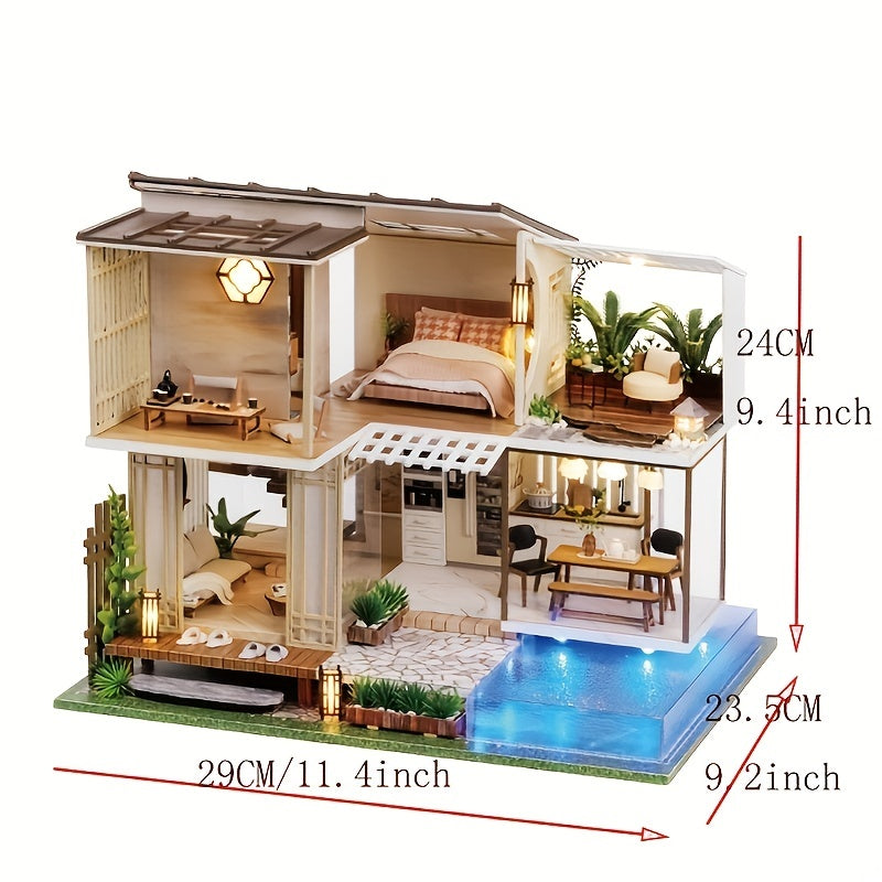 Children's 3D Wooden Puzzle Mini Building Model Home Decor Toys
