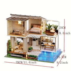 Children's 3D Wooden Puzzle Mini Building Model Home Decor Toys