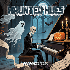 Deluxe Gothic Halloween Adult Coloring Book 22 Pages 20x20cm