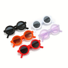 Y2K Round Sunglasses Retro Jelly UV400 Sun Shades Glasses
