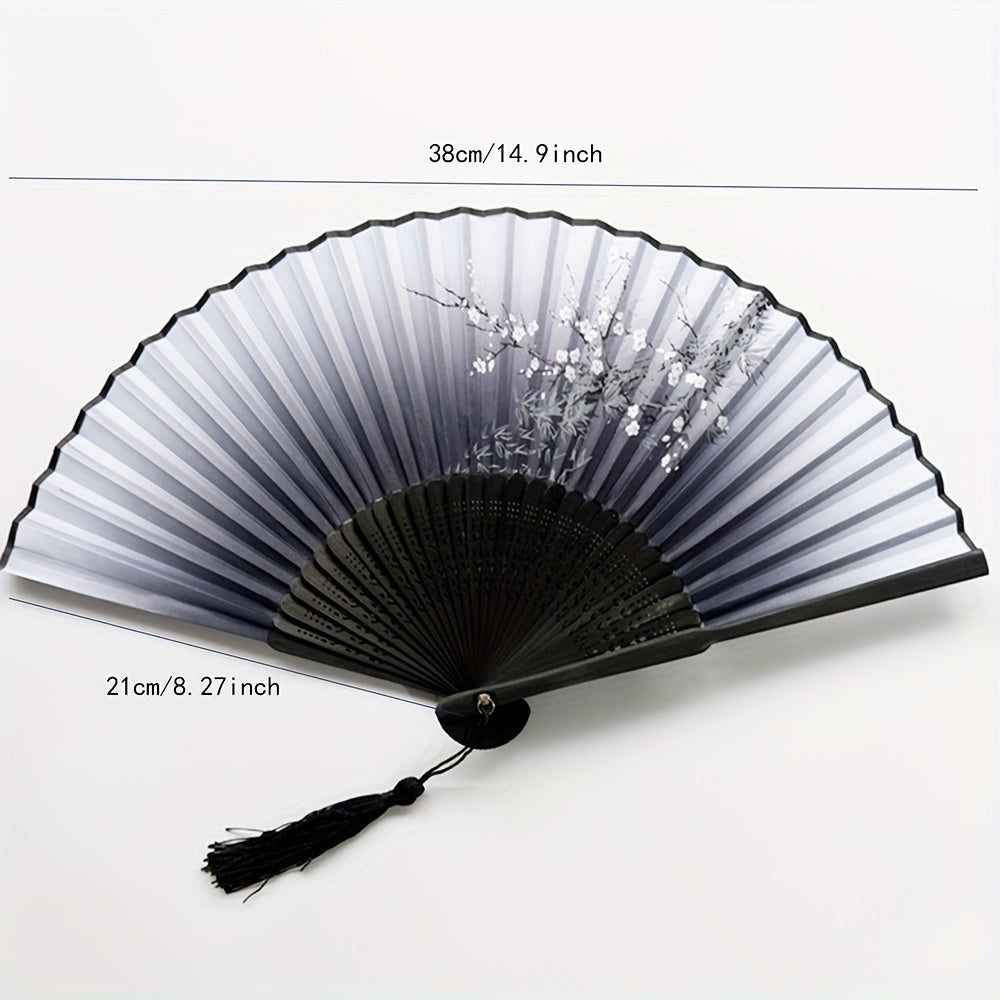 1pc Portable Retro Printed Folding Fan Chinese Style Folding Random