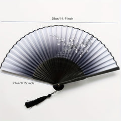 1pc Portable Retro Printed Folding Fan Chinese Style Folding Random