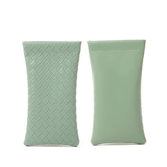 Fashionable Weave Pattern Sunglass Bag PU Leather Glasses Case Phone Bag