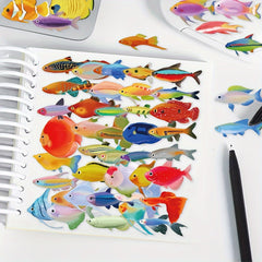 50pcs Tropical Fish Stickers for Desktop Decoration