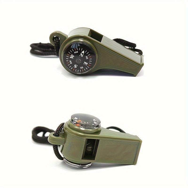 3-in-1 Emergency Survival Whistle with Compass & Thermometer
