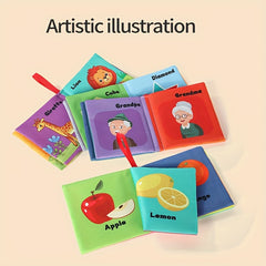 6pcs Cloth Books for Toddlers Vibrant Animal & Educational Themes