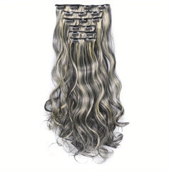6pcs 60-96cm Body Wave Hair Extensions | Synthetic Fiber | 16 Clips