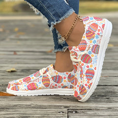 Colorful Pattern Breathable Flat Skate Shoes