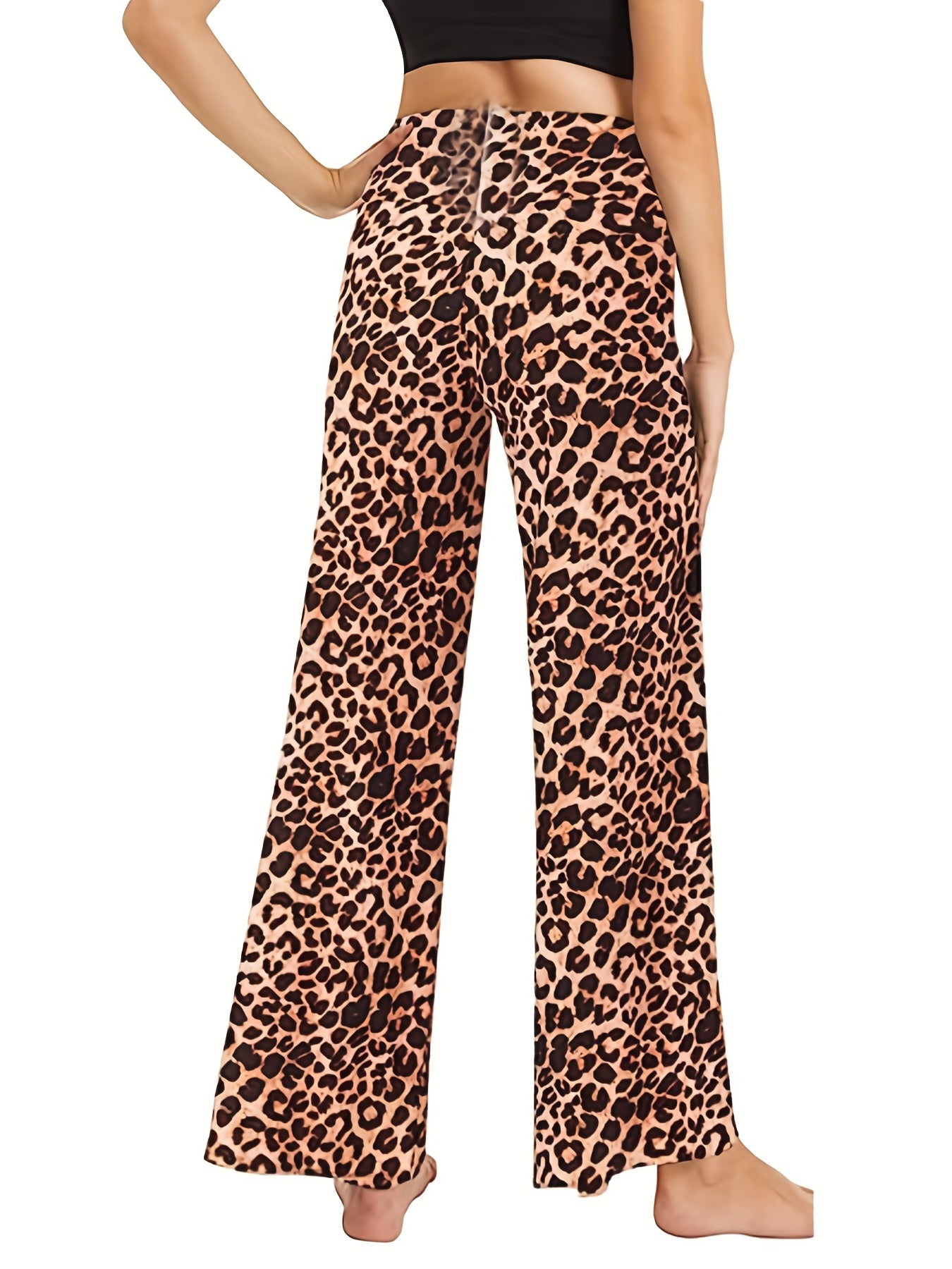  Casual Pants Women's Plus Graphic Print Yoga Wide Leg Loose Pants