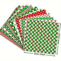 12pcs Christmas Scrapbook Paper 15x24cm Non-Adhesive Single Sided Paper