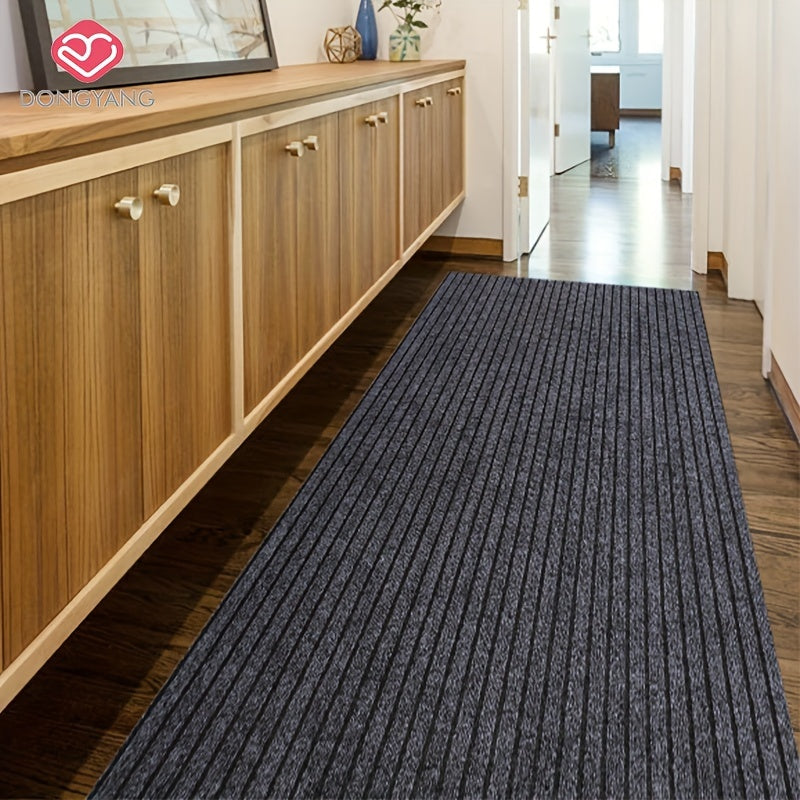 Striped Runner Rug Dirt Resistant Modern Kitchen Outdoor Doormat