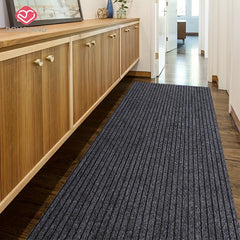 Striped Runner Rug Dirt Resistant Modern Kitchen Outdoor Doormat