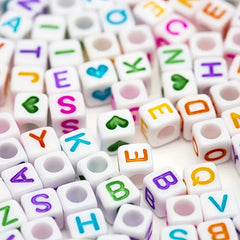 100pcs 6 6mm English Letter Cube Acrylic Beads DIY Jewelry Accessories