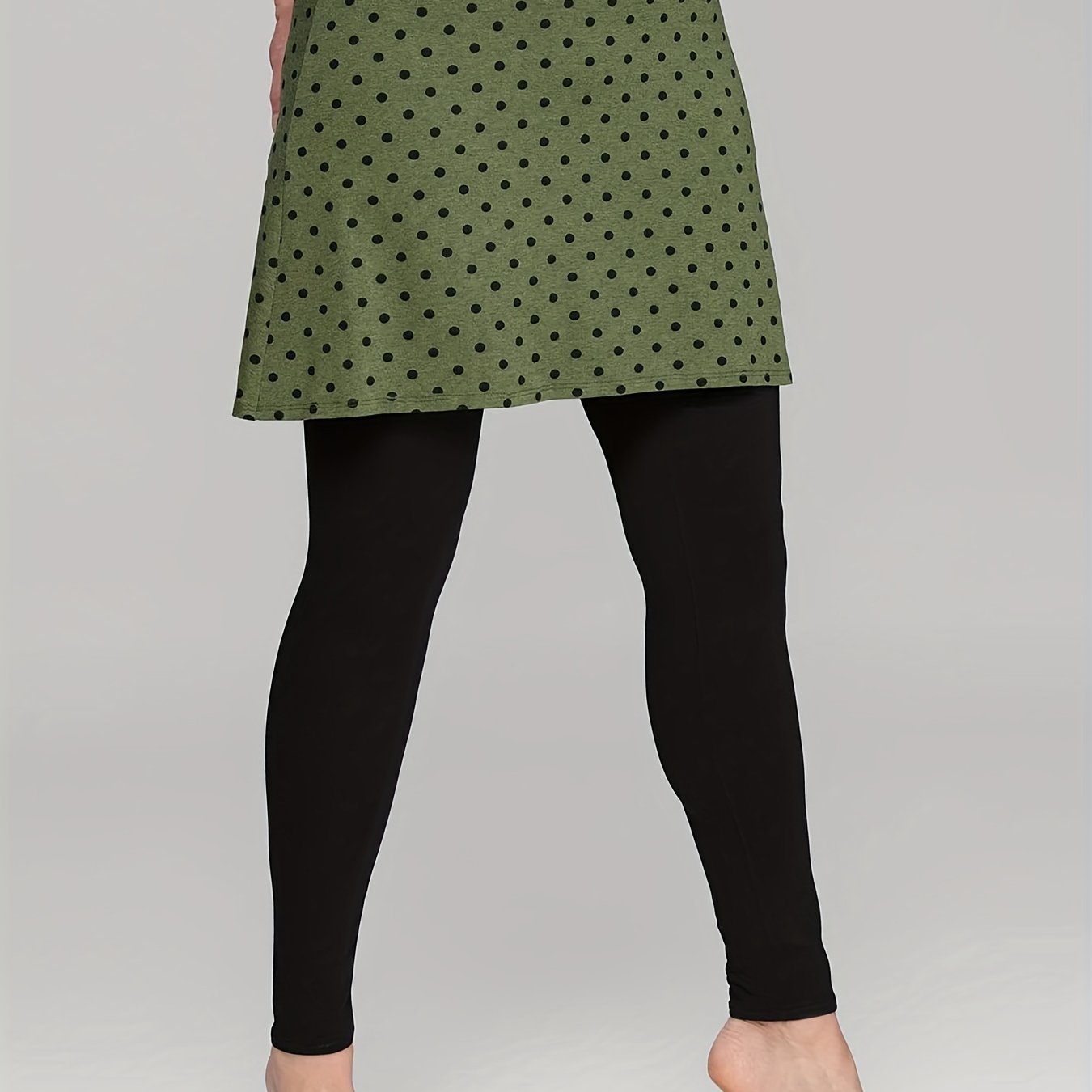  Polka Dot High Rise Stretch Skirted Pants