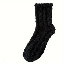 7 Pairs Fuzzy Socks Warm Mid Tube Stockings