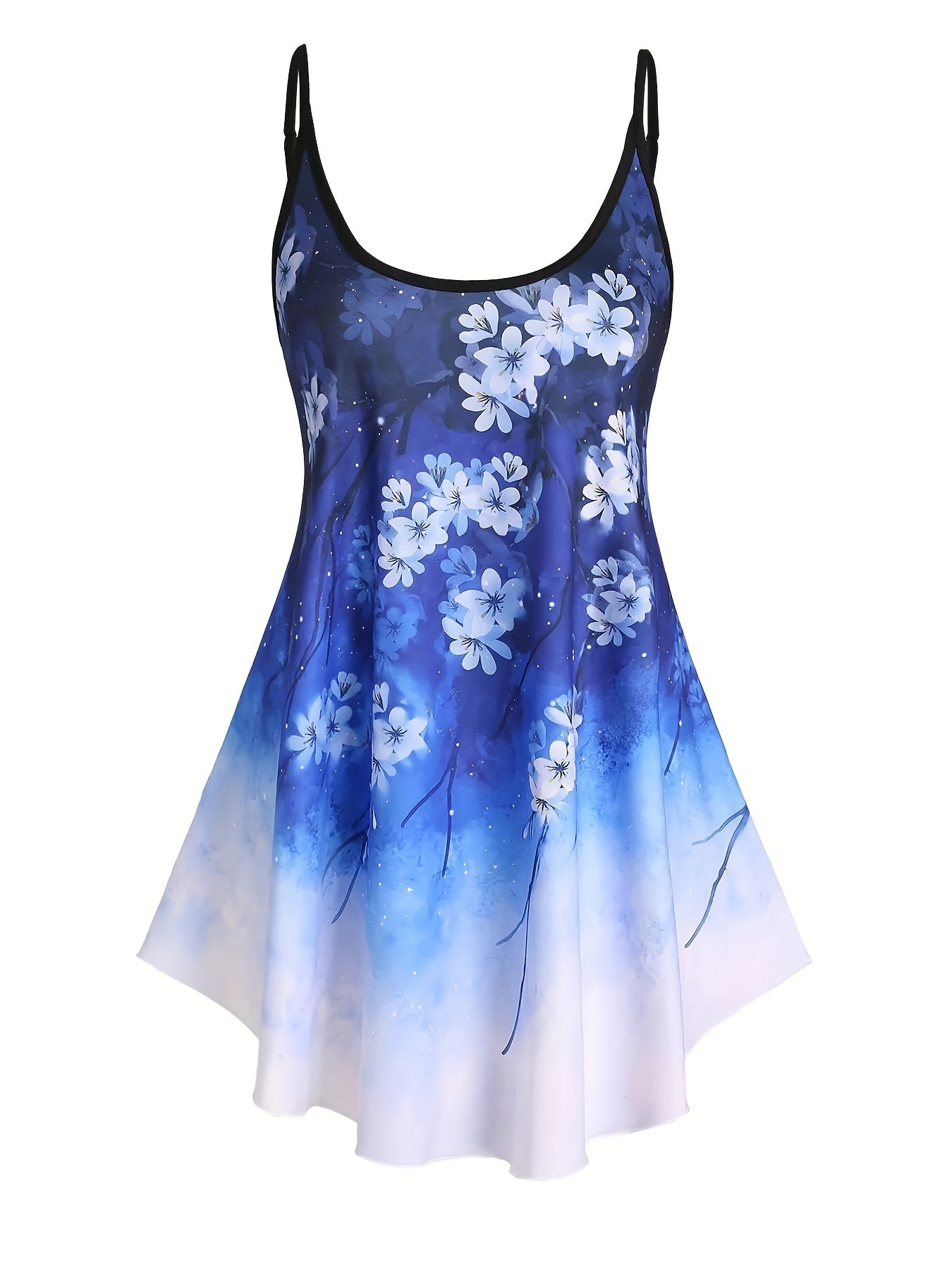  Boho Ombre Floral Print Cami Top