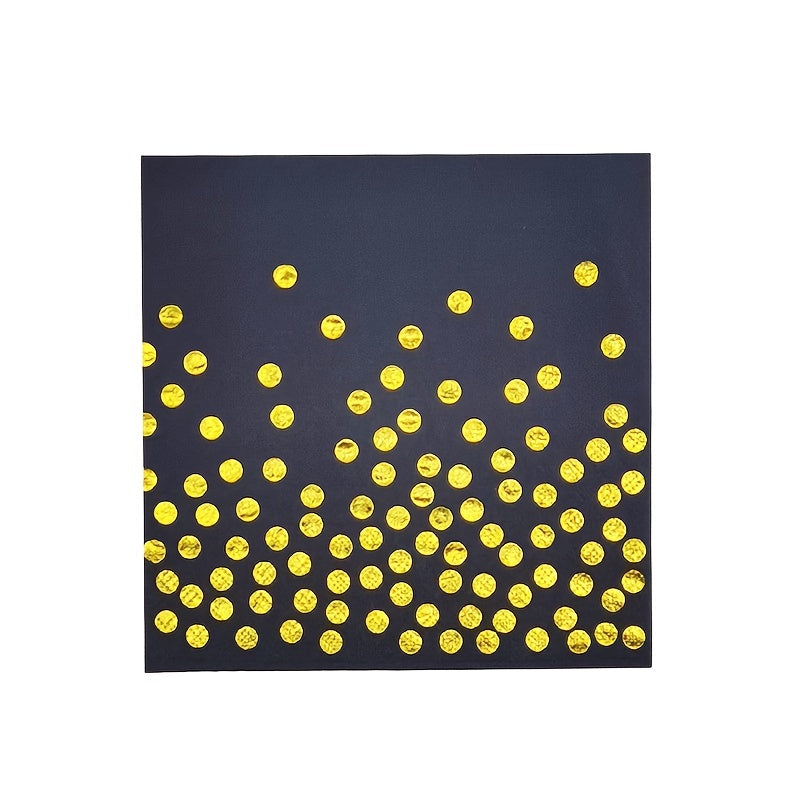 20pcs Multicolor Double Layer Disposable Golden Stamping Dot Party Napkins
