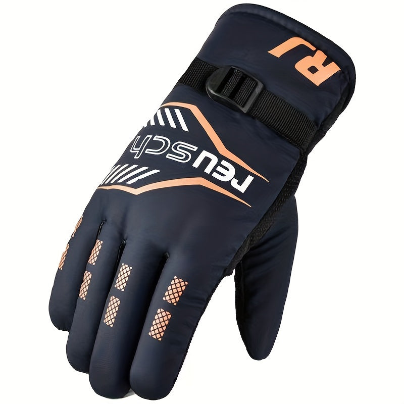 Winter Cycling Gloves Velvet Thickened Non-slip Motorcycle Ski Gloves