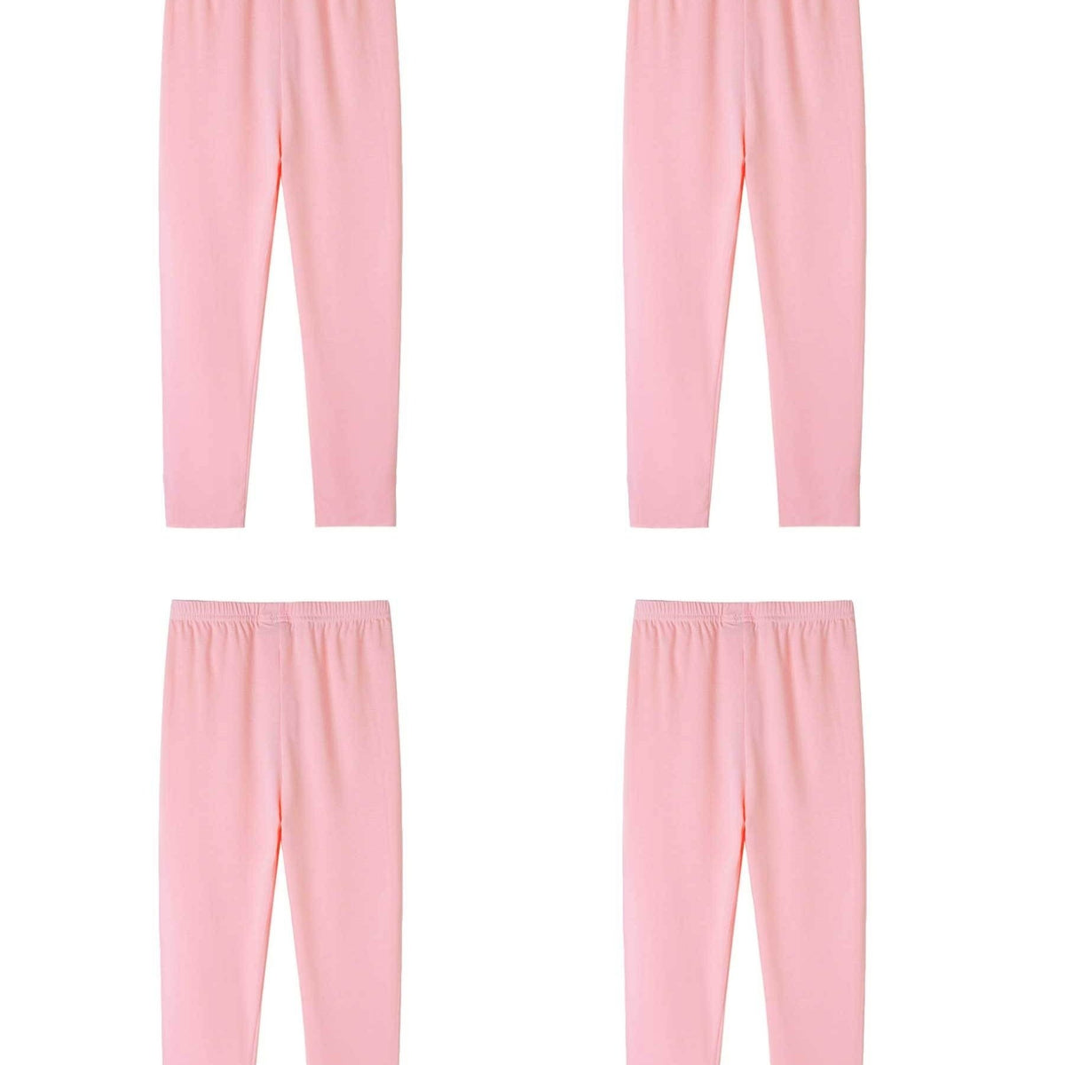 4 Pack Girls Basic Leggings Ankle Length Tights Pants