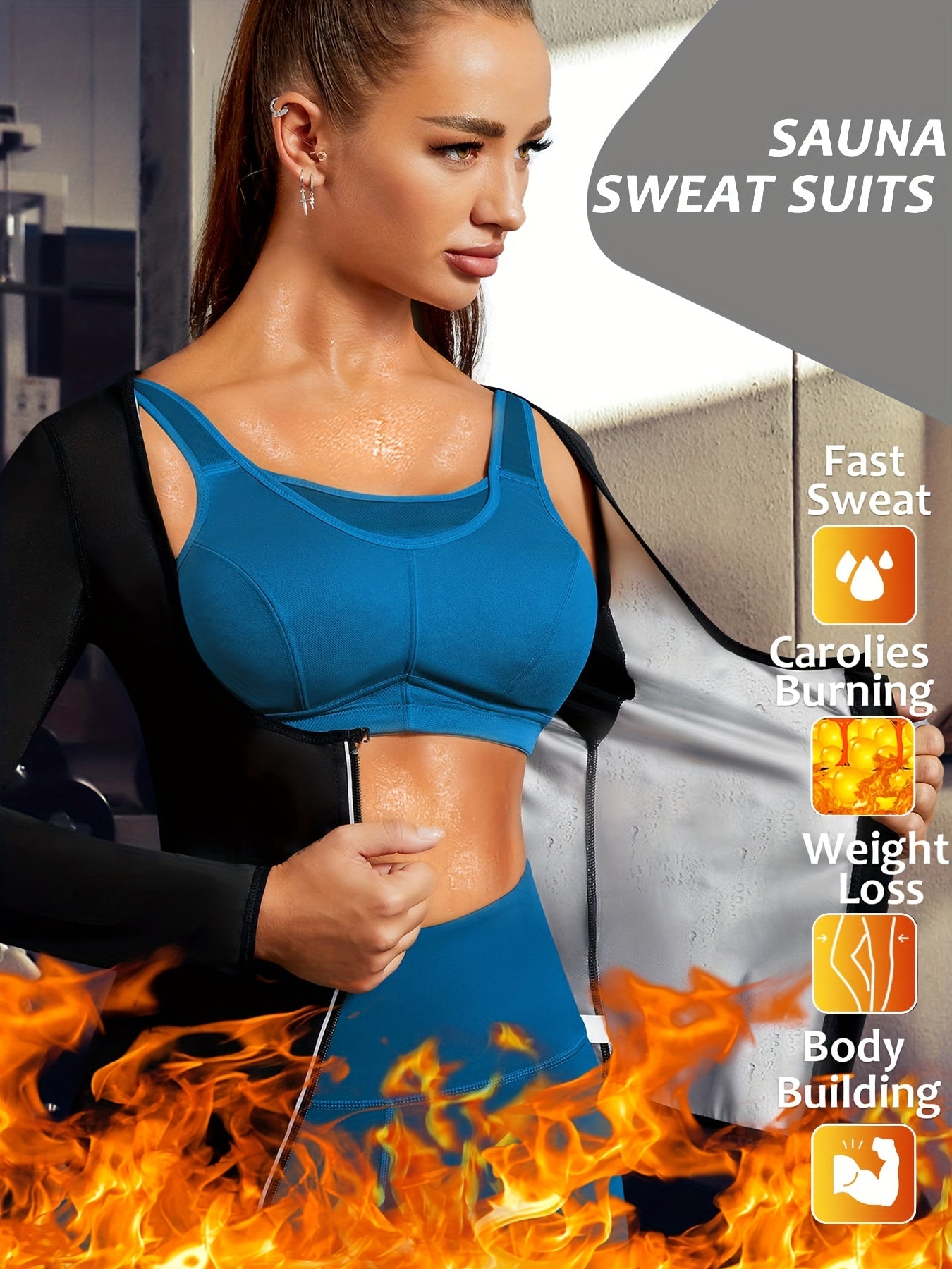 Moisture Wicking Sauna Shirts Waist Training Yoga Tank Tops