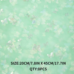 8pcs Laser Butterfly Lace Applique DIY Wedding Craft Skirt Curtains Backgrounds