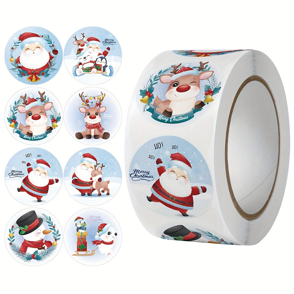500pcs Christmas Santa Claus Elk Stickers Holiday
