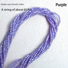 3mm Colored Natural Shell Beads Round Loose Beads DIY Jewelry 65p