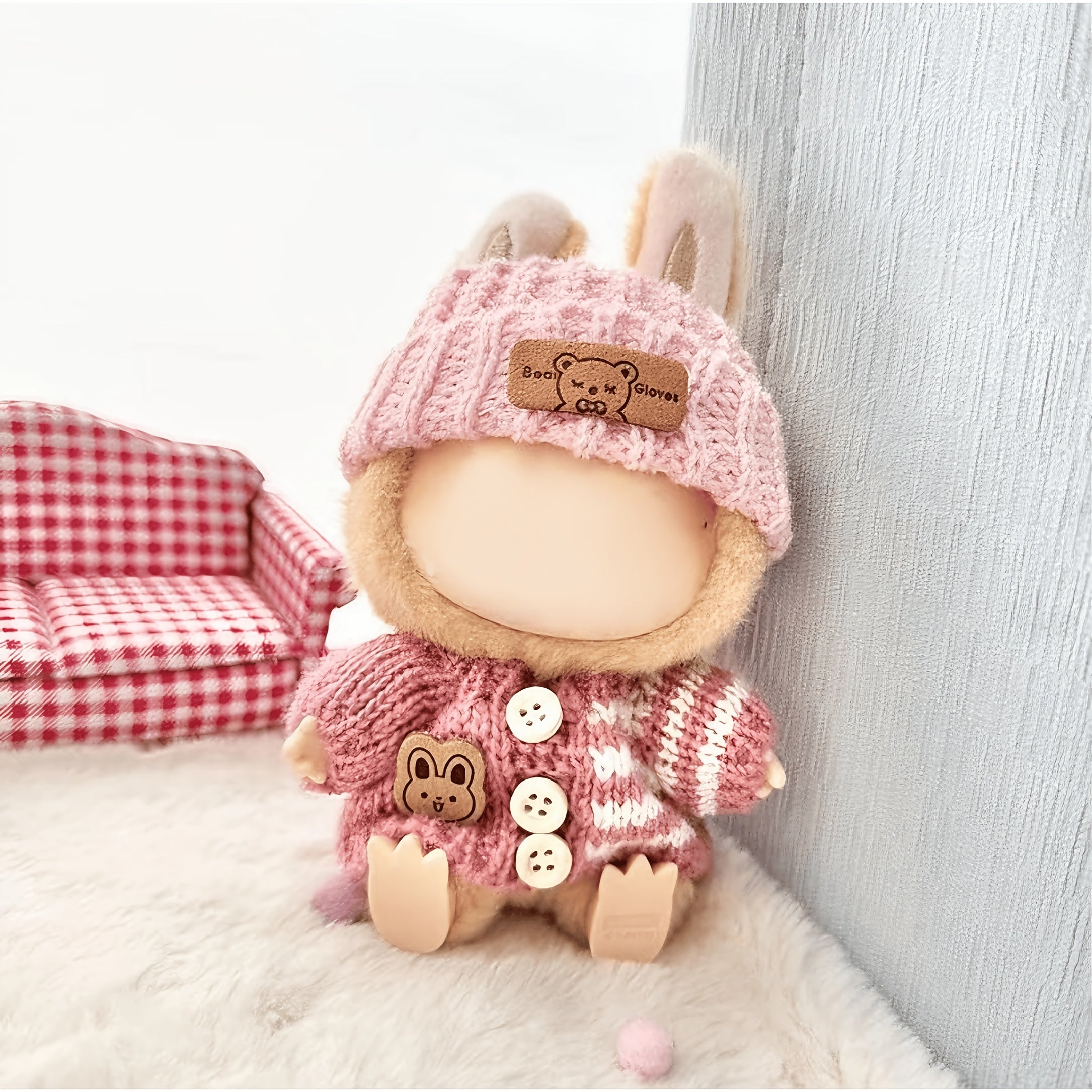 Stylish LABUBU Doll Clothes for 15 01 16 Doll Crochet Outfit