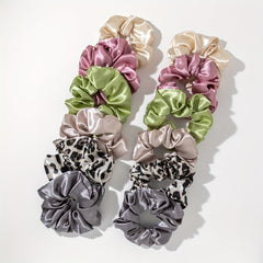 12 Large Satin Scrunchie Hair Tie Silky Hair Rope Hair Accessories