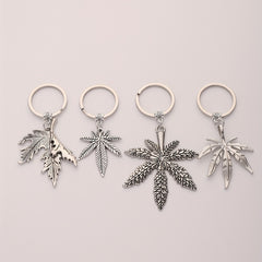 Maple Leaf Charm Keychain 4pcs Set Luggage Bag Accessories