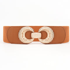 Vintage Elastic Wide Waist Belt for Women Girls