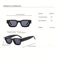 Men's Small Frame Sunglasses UV Resistant Eye Protection Hip hop Punk Style