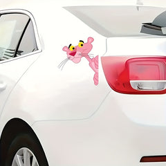 Pink Leopard Cartoon Sticker for Cars Trucks Laptops Suitcases