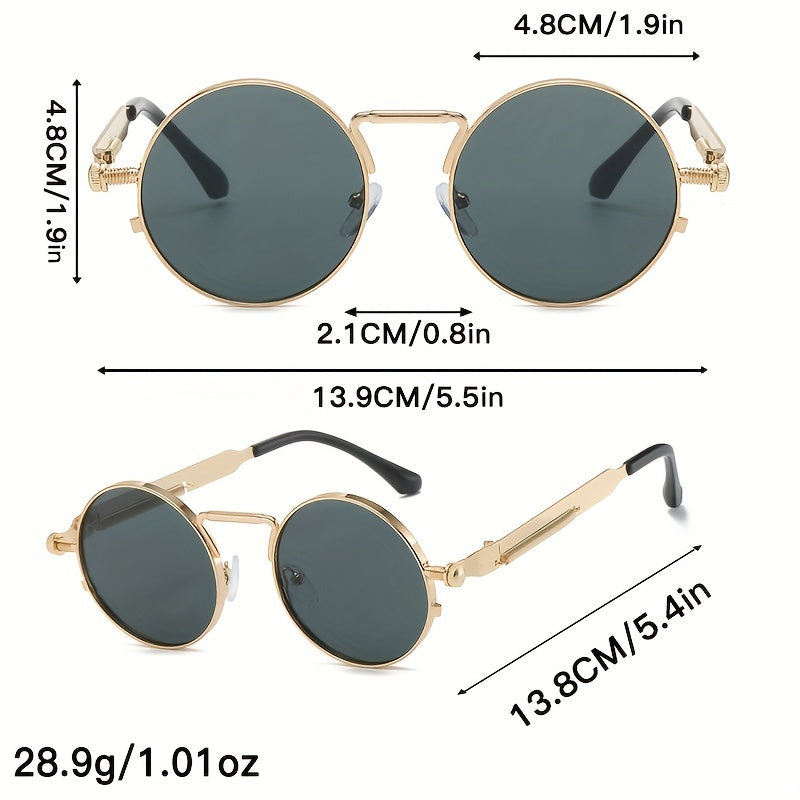 Steampunk Round Sunglasses UV400 Sun Shades