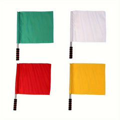1pc Football Referee Flag Railway Signal Flag Track And Field Referee Supplies
