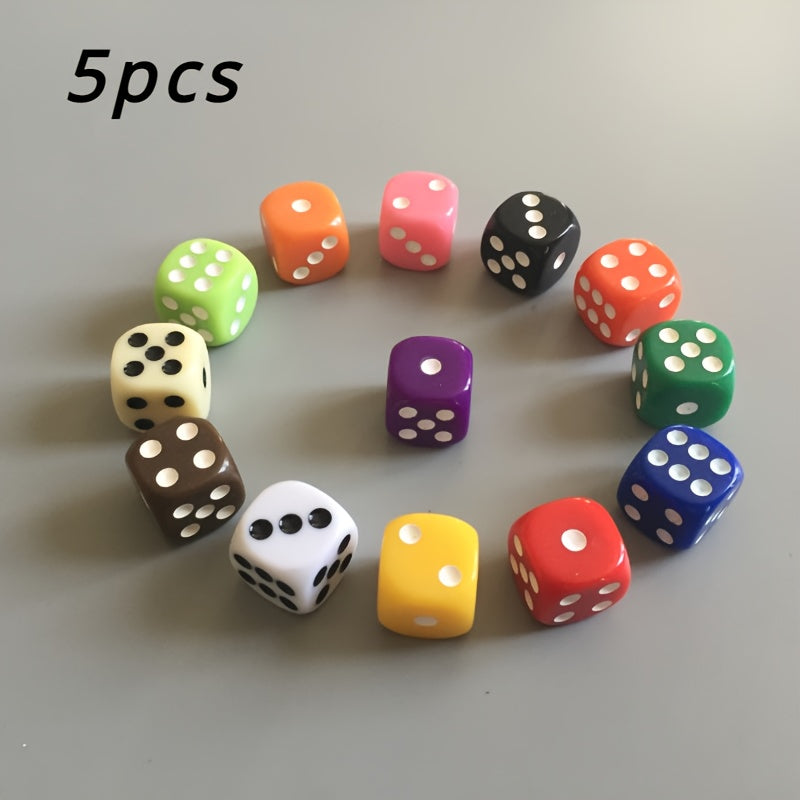 5pcs 16mm Acrylic Dices Chess Piece Accessories