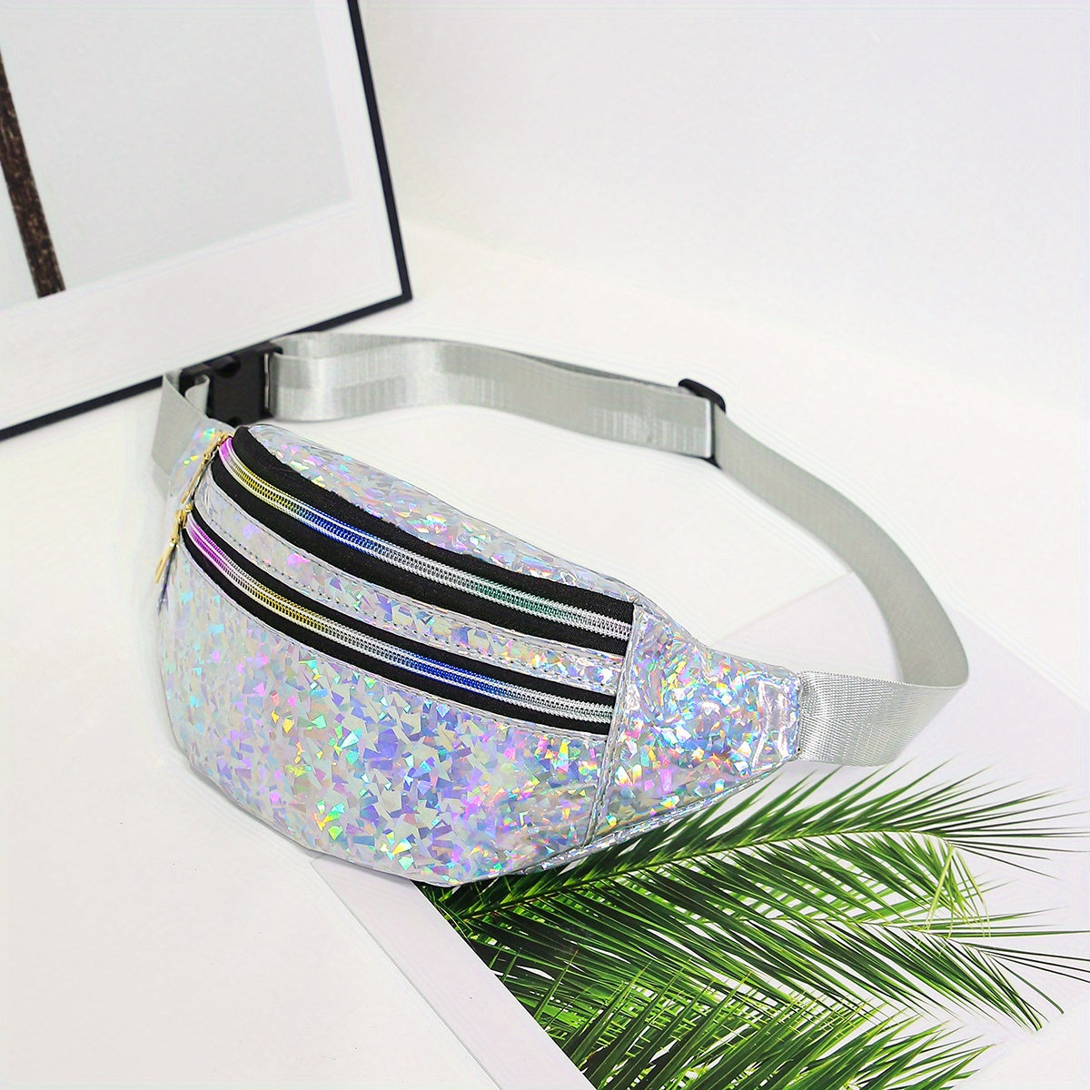 Holographic PVC Chest Bag Waterproof Crossbody Fanny Pack