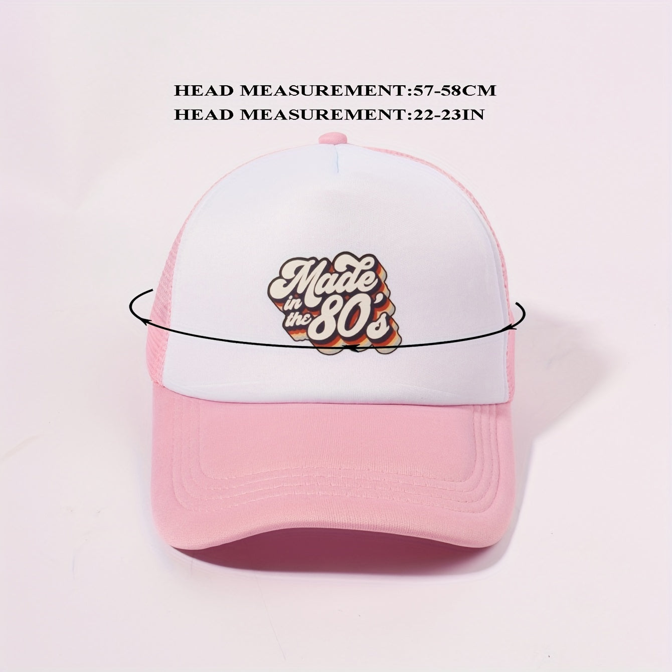 Pink Print Trucker Hat Adjustable Breathable Dad Hats For Women