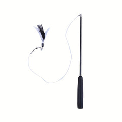 Interactive Feather Teaser Wand for Cats