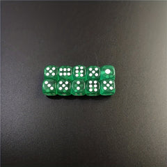 10pcs Acrylic Dice Set for Bar KTV Entertainment 12mm Hexahedron Dice