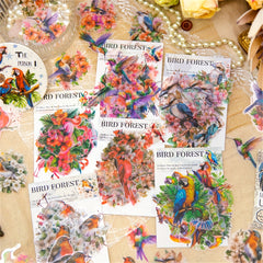 30pcs Flying Bird Forest PET Sticker Pack for Diary Decoration