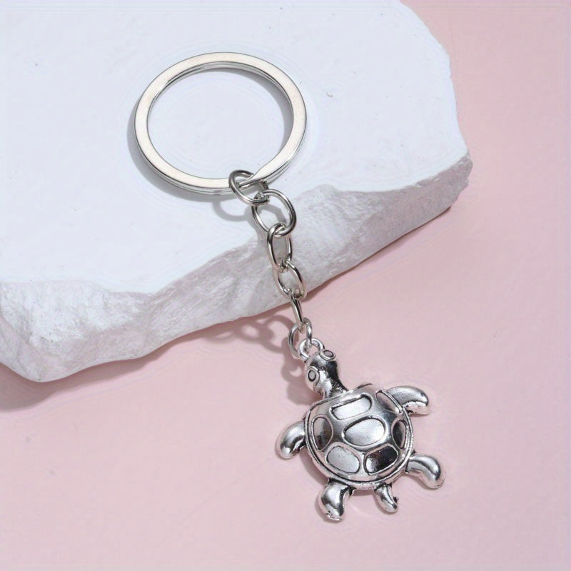 Turtle Keychain Metal Animal Key Ring Purse Bag Backpack Car Charm Gift
