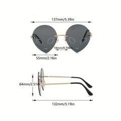 Men's Space Alien Metal Frame Glasses for Party and Travel