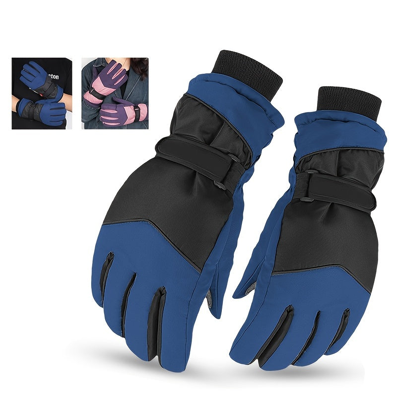 Warm Fleece Ski Gloves Touch Screen Waterproof Outdoor Sports Gloves
