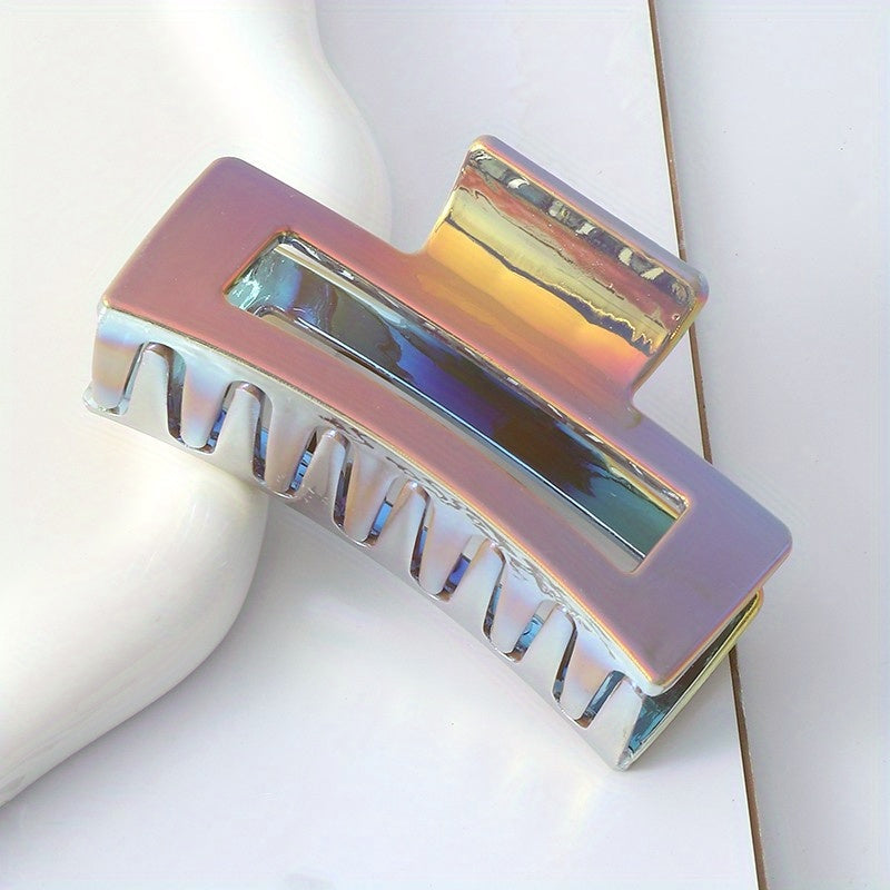 Colorful Rectangle Hair Claw Clips Non Slip Strong Hold Jaw Hair Clamps