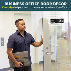 Office Sign Self Adhesive 22.86x7.62cm Acrylic Door/Wall Installation